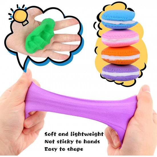 Cotton Clay, 12 Colors, Magic Foam, Air-Drying + Tools